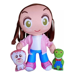 Peluche Larita Campos Tipo Funko Con Mini Ranita Y Perrito Peluche Larita Campos Tipo Funko Con Mini Ranita Y Perrito