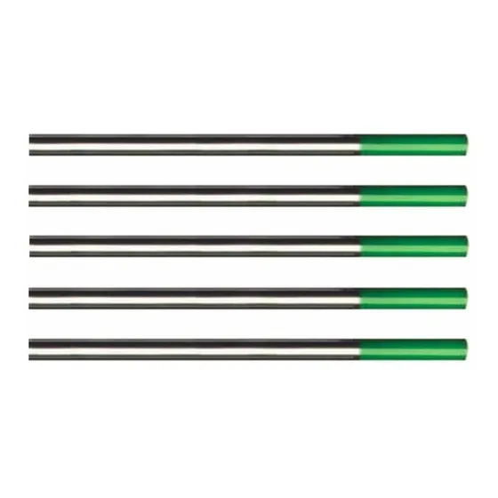 Electrodos De Tungsteno 2,4 Mm Unidad Punta Verde X  150mm