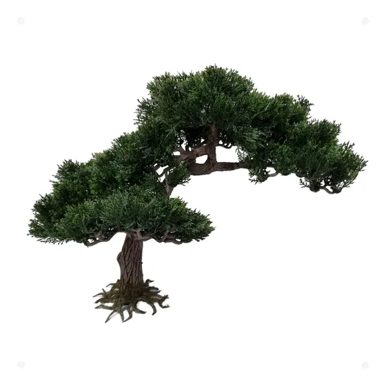 Bonsai Cipreste Cedro Artificial Premium Luxo Grande 50cm Cor Verde