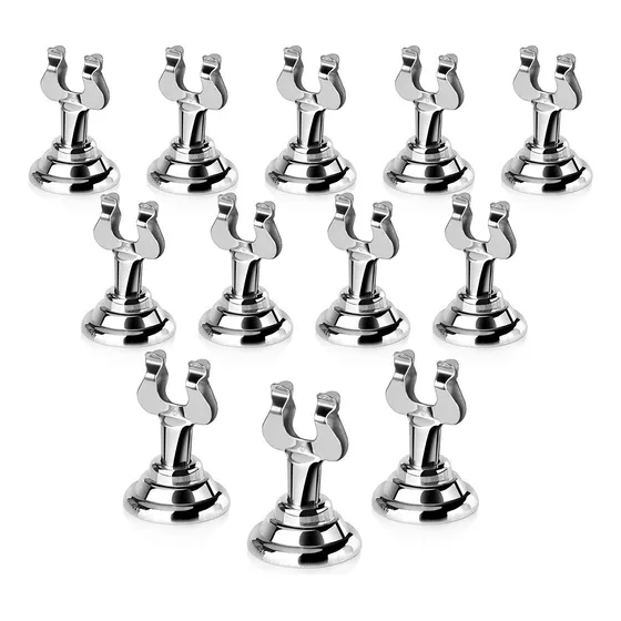 Soportes De Tarjetas De Sitio O Menu/acero Inox. 4cm/ X12u.