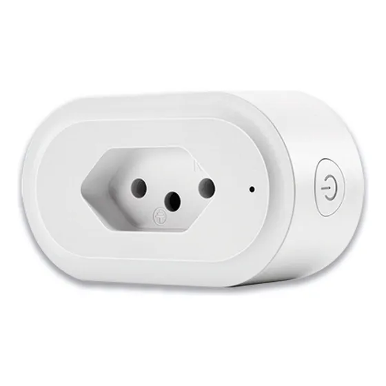 Tomada HW Inteligente Wifi Novadigital 10A Medidor Consumo Energia Alexa Google Tuya Smart Life 110V 220V Bivolt Branca
