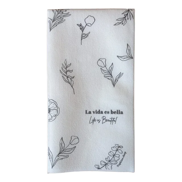 Servilletas Estampadas  Símil Tela X 100u Napkins.shop