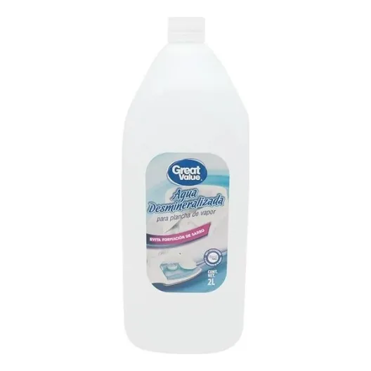 Agua Desmineralizada Great Value Para Plancha De Vapor 2l