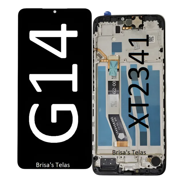 Tela Frontal  Para G14 / Xt2341 C/aro +capinha + Pelicula 3d