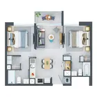 2 dormitorios  |  2 baños