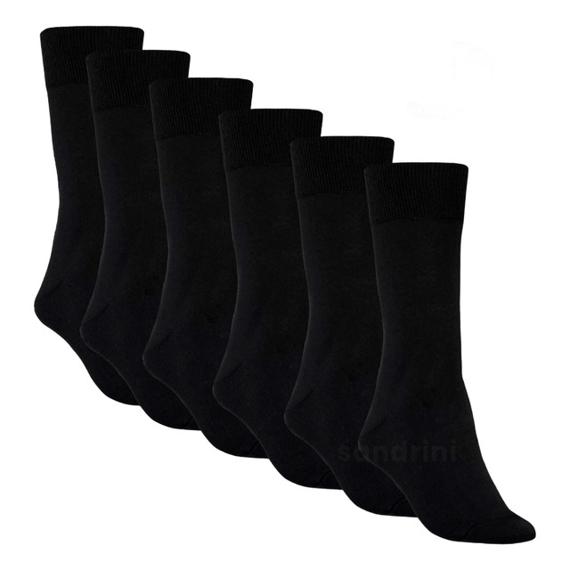 Kit 6x Meia Social Cano Longo Canelada Mash Casual Masculina Kit 6x Meia Social Cano Longo Canelada Mash Casual Masculina