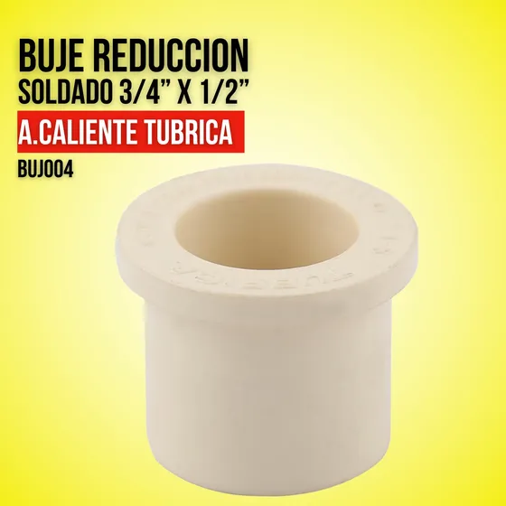 Buje Reducción Agua Caliente 3/4 X 1/2 Tubrica 60unidades