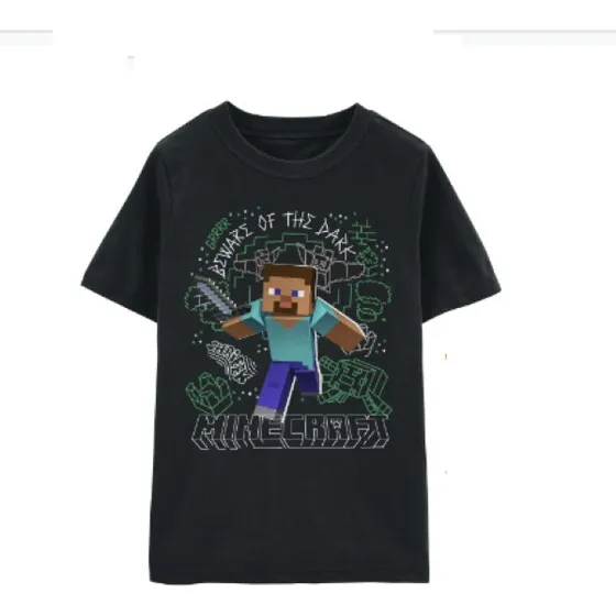 Camisa Franela  Niños Minecraft  Steve Carters Talla 14