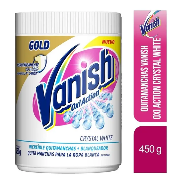 Quitamanchas Vanish Polvo Oxi Action Crystal White 450 G
