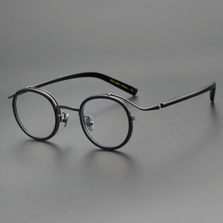 Marco De Gafas Redondo Retro De Titanio 2526 Anti-blue Light Marco De Gafas Redondo Retro De Titanio 2526 Anti-blue Light