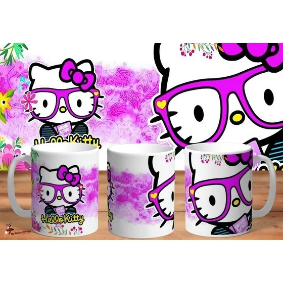 Taza De Ceramica Hello Kitty Colors 4k Art