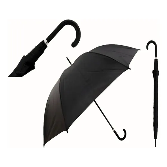 Guarda Chuva Sombrinha 8 Hastes 125cm Reforçado Preto