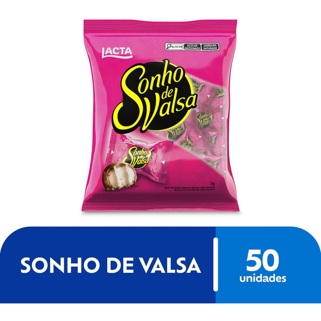 Bombom Lacta Sonho De Valsa Pacote 1kg C/50un Bombom Lacta Sonho De Valsa Pacote 1kg C/50un