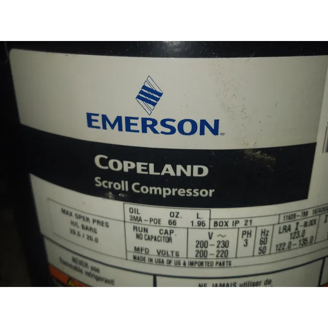 Compresor Aire Acondicionado Copelad Scroll 5 Tr