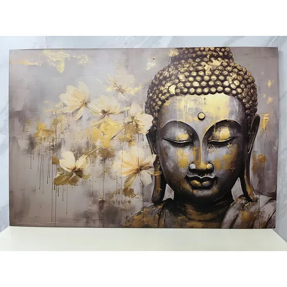 Cuadro Buda Unico Lienzo De 1,20 X 0,80cm Envio Gratis