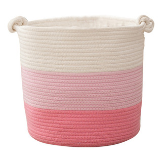 Cesta De Almacenamiento De Ropa Tejida Con Cuerda De Algodón Cesta De Almacenamiento De Ropa Tejida Con Cuerda De Algodón