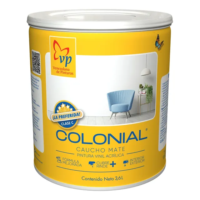 Pintura Caucho Mate Colonial Blanco Hielo Galón Vp Tipo C