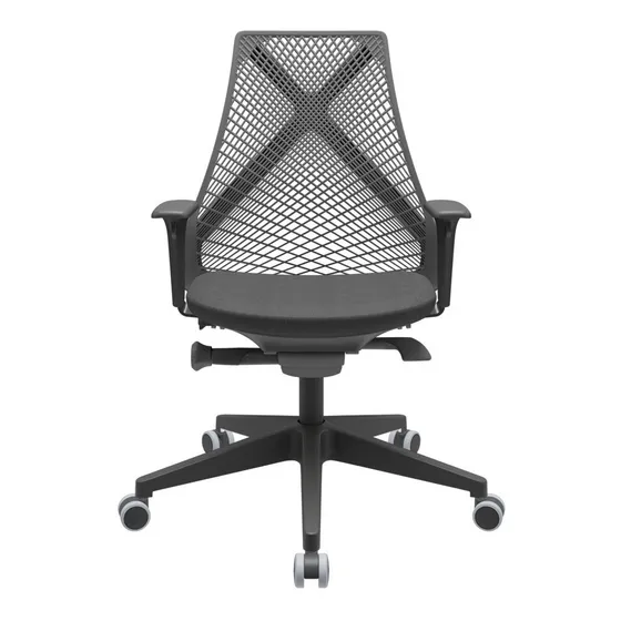 Cadeira Escritório CTela Presidente secretaria ergonomica Cor Preto