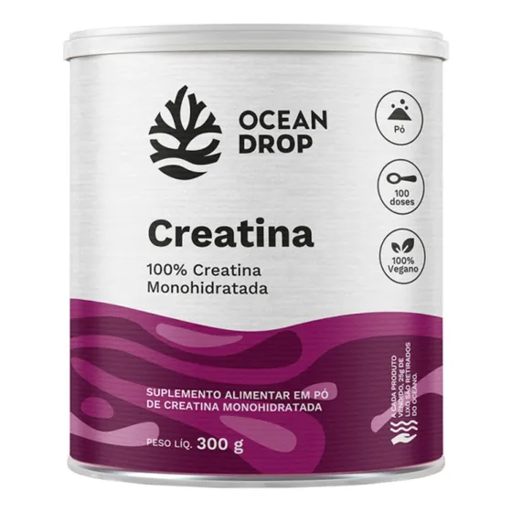 Creatina Em Pó 100 Doses 300g Ocean Drop Sem sabor