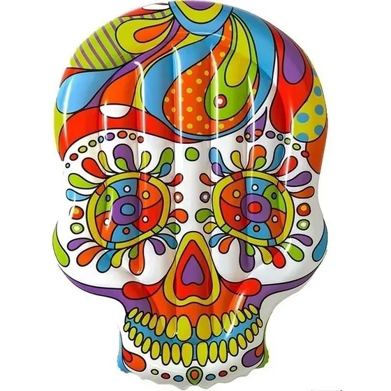 Cama Inflable P/alberca Adulto De Calavera 1.93m - 43194