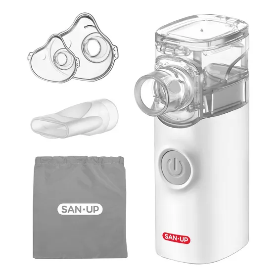 Nebulizador Mesh Vitalair San Up 8ml Silencioso Y Liviano + Mascarillas, Boquilla Y Accesorios