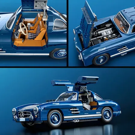 Hot Wheels Brick Shop Mercedes-benz 300 Sl Hww25 1600 Peças