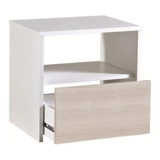 Mesa De Noche En Melamina Mod. Q-box Mn-3