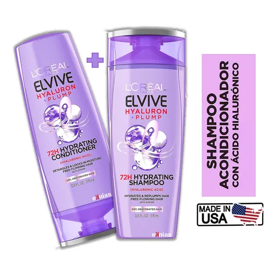 Shampoo Y Acondicionador Con Acido Hialuronico Elvive Loreal