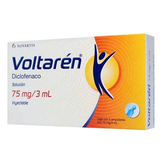 Voltaren Solución Inyectable 75 Mg/3 Ml, 5 Ampolletas 3 Ml