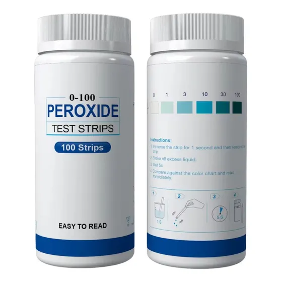 Cintas Test 0-100 Ppm Peroxido Hidrogeno Tiras Reactivas