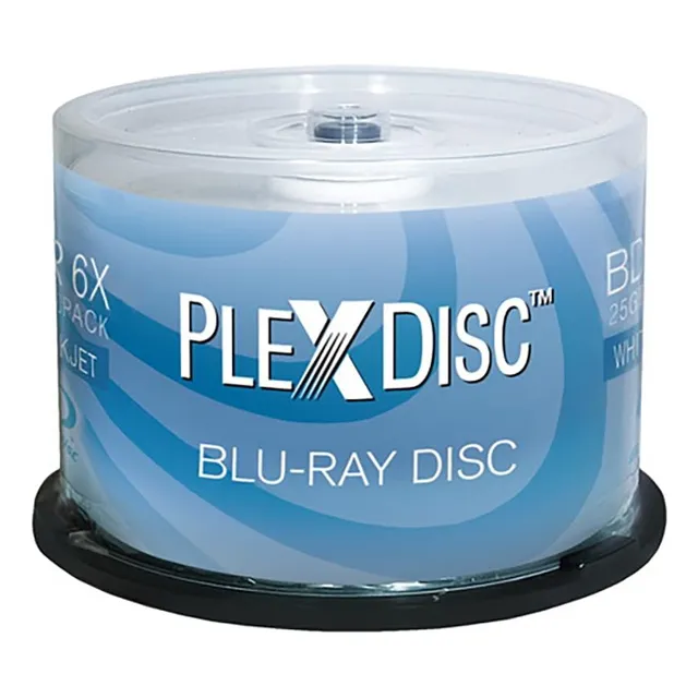 Plexdisc 633-214 25 Gb 6x Blu-ray White Inkjet Imprimible Di