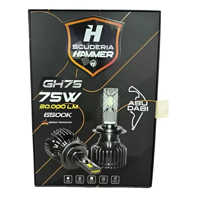 Bombillo H4 Abu Dabi Led Kit 20.000lm 6500k Hammer