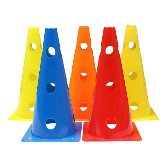 Set Conos Base Cuadrada Huecos 32 Cm De Alto X 4 Unidades Multicolor Plástico