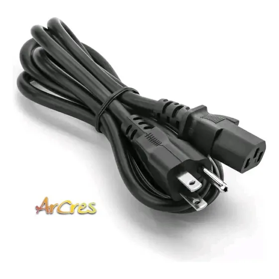 Cable De Corriente Energia Pc Cpu Tv Computadora Monitor Ups
