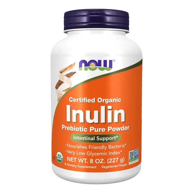 Polvo De Orgánica, Inulina, Pure, 8 oz (227 g)
