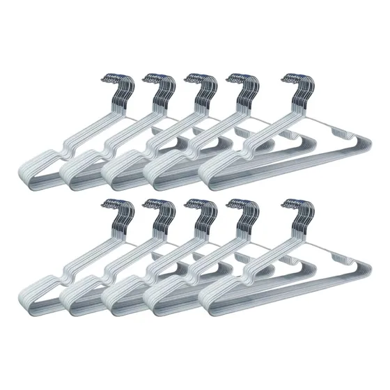 Perchas Para Ropa De Metal Recubierta Pvc X100 Unid.