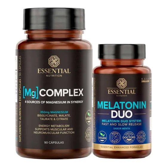 Kit Mg Complex + Melatonin Duo - Essential Nutrition Oficial