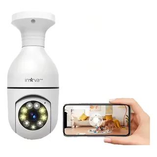 Câmera De Segurança Wifi Inova Kv-20158 Full Hd 1080p Ptz Visão Noturna Branca Branco