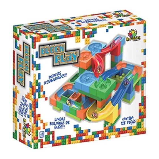 Block Play Pista Labirinto Lego Blocos De Montar Brinquedos