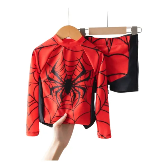 Traje De Baño De 2 Piezas Para Niño (sudadera Y Short)