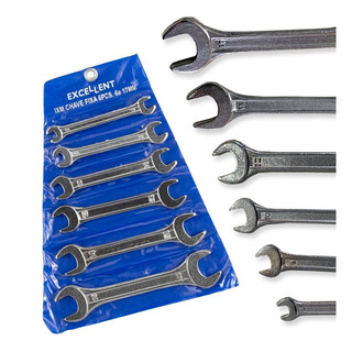 Jogo Kit Chave Combinada Boca Fixa 6 A 17mm Aço 6 Peças Jogo Kit Chave Combinada Boca Fixa 6 A 17mm Aço 6 Peças