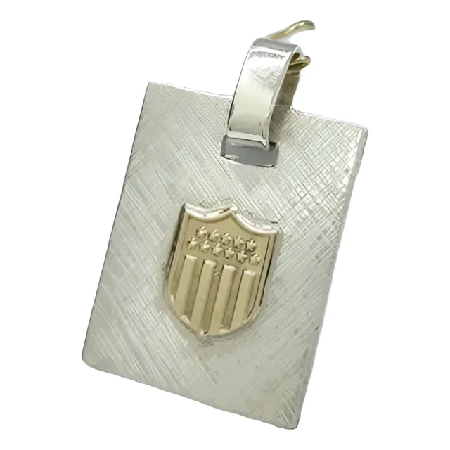 Dije Plata Escudo Peñarol Cap Grabado 20 Mm Kendra Joyas
