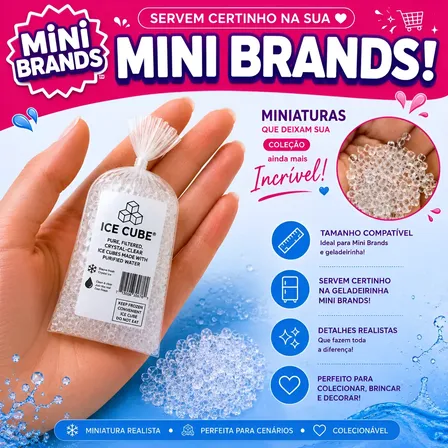 Itens P/ Mini Brands Realistas Ovo - Gelo - Miniatura Gelo Miniatura