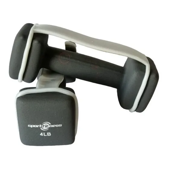 Pesa Mancuerna Set Por 2 Pcs De 4 Libras Ejercicio Gym Color Gris