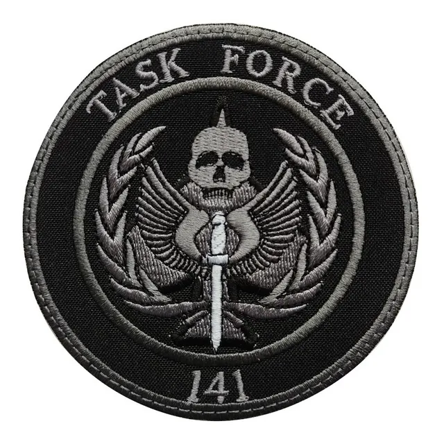Parche Bordado Task Force 141 Call Of Duty  Elite Gris Tacti
