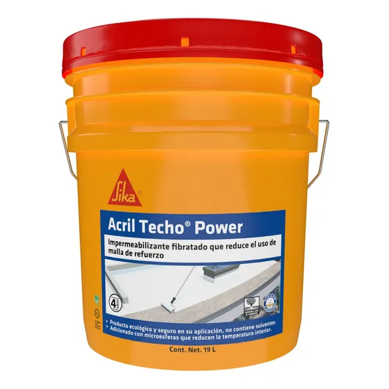 Impermeabilizante Acrílico Fibratado Para Techo 19 L Blanco