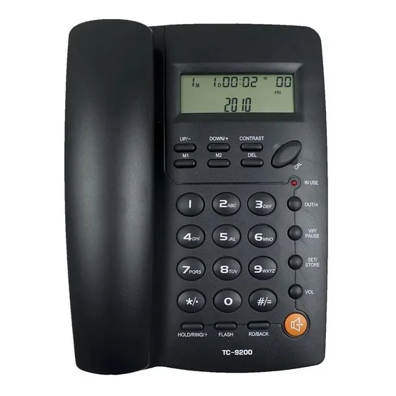 Teléfono Homedesk Tc-9200 Fijo - Color Negro