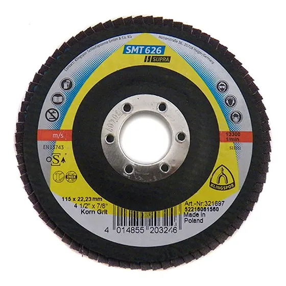 Disco Flap 4 1/2 G80/supra/115x22.2mm - Klingspor