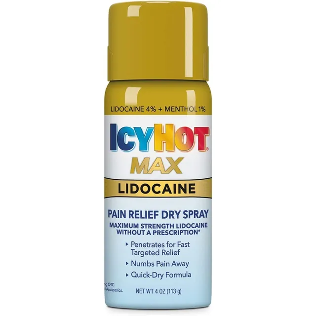 Lidocaína En Spray Icy Hot Max Para Aliviar El Dolor 113g