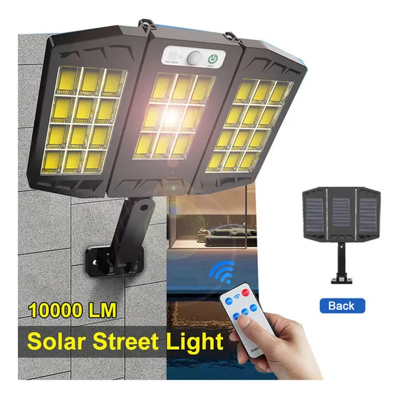 Kit Luz Led Solar Iluminação Potente Holofote Fotocelula